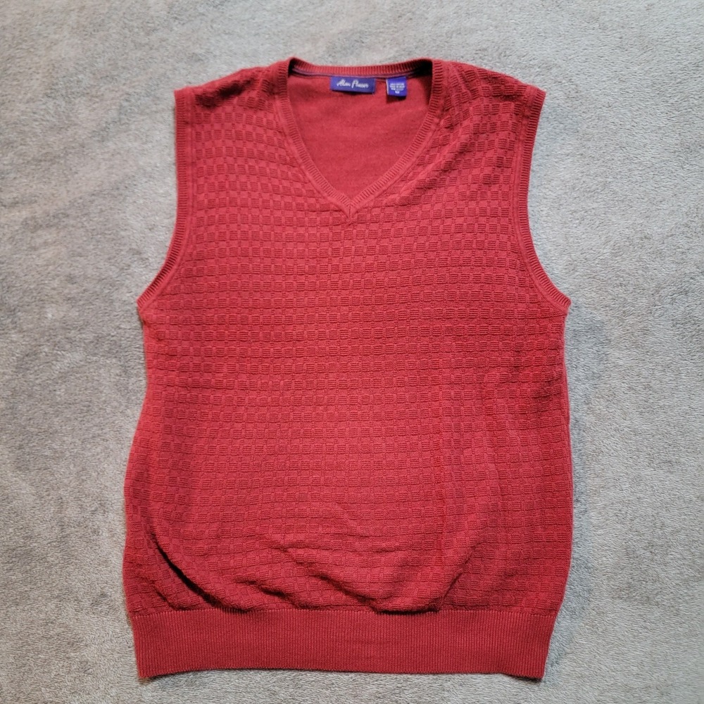 Alan Flusser Men's Red Sweater Vest Sz M